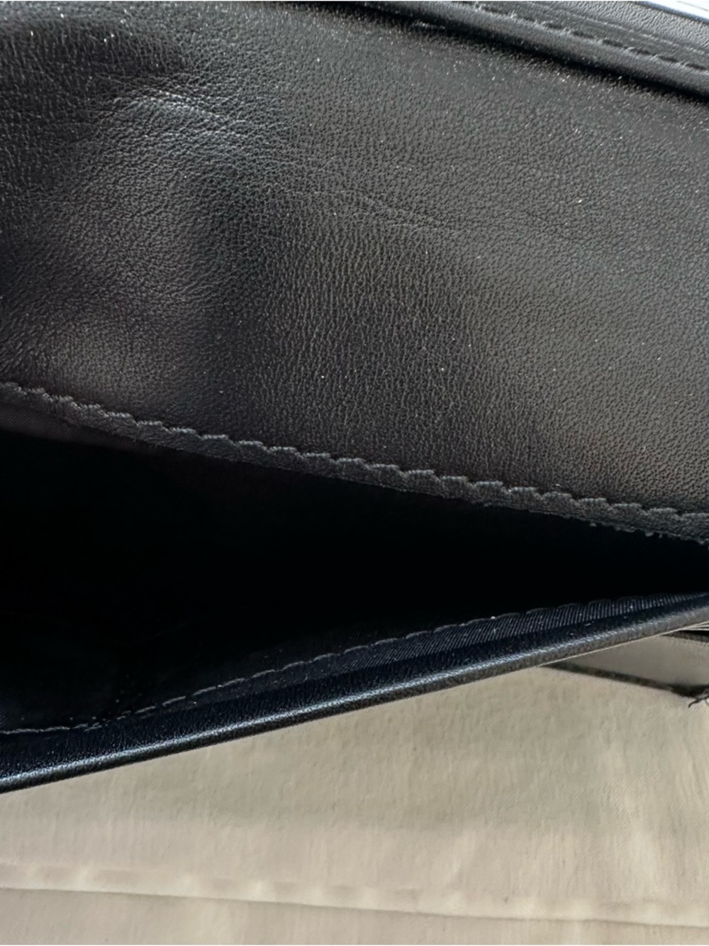 Coach Signature Black Canvas Trifold Wallet - Picture 5 of 7